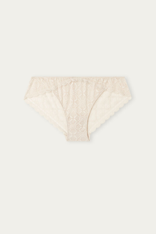 Intimssimi Low Rise Lace Panties Natural | USJZR36315