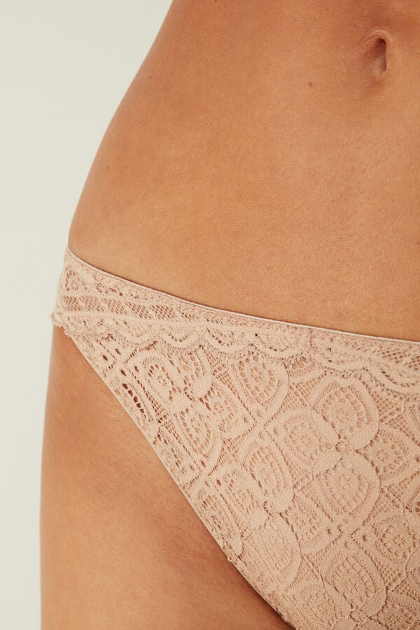 Intimssimi Low Rise Lace Panties Natural | USQCS93936