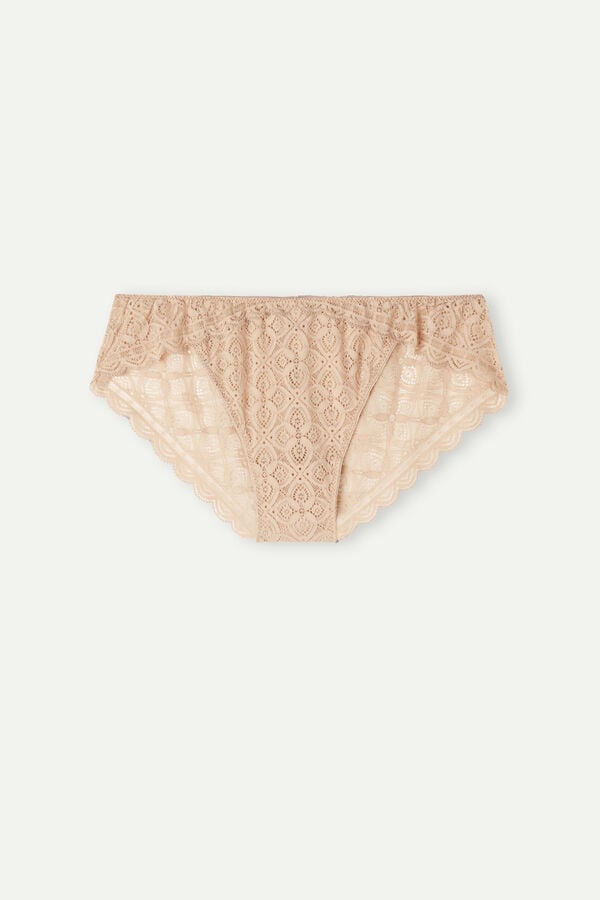 Intimssimi Low Rise Lace Panties Natural | USQCS93936