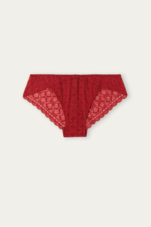 Intimssimi Low Rise Lace Panties Red | USJVR77747