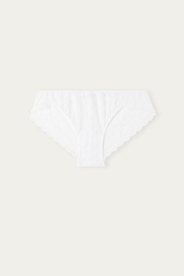 Intimssimi Low Rise Lace Panties White | BUSSO72871