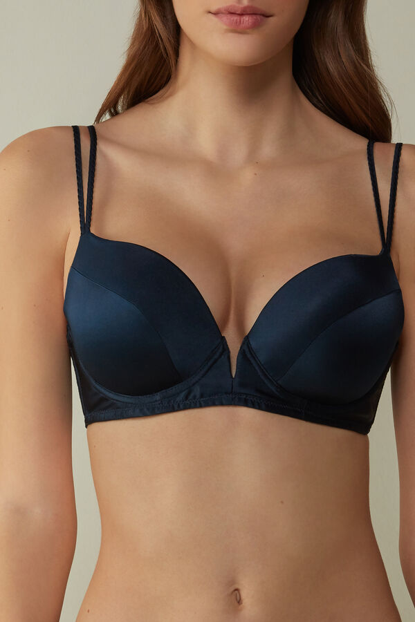 Intimssimi Mia Silk Super Push-Up Bra Blue | USDYB38853