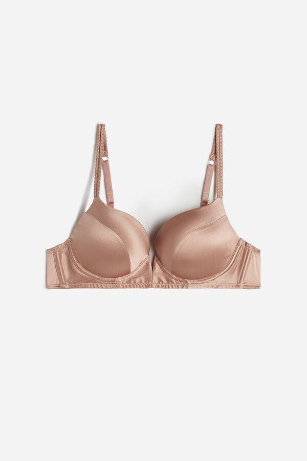 Intimssimi Mia Silk Super Push-Up Bra Natural | USZDE17263