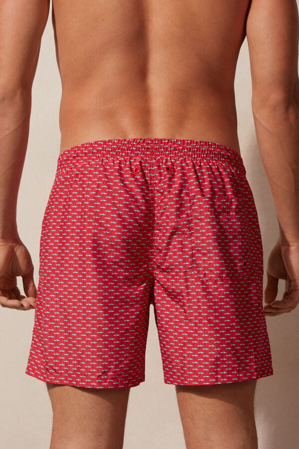 Intimssimi Micro Shark Print Swim Trunks Print | YUSVQ62149