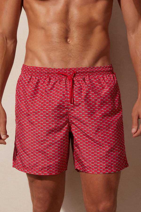 Intimssimi Micro Shark Print Swim Trunks Print | YUSVQ62149