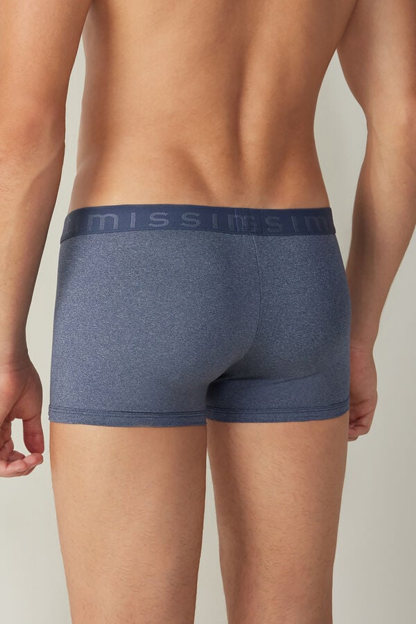 Intimssimi Microfiber Logo Boxer Shorts Blue | MUSFT24230