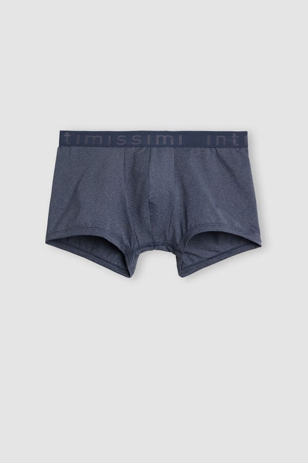 Intimssimi Microfiber Logo Boxer Shorts Blue | MUSFT24230