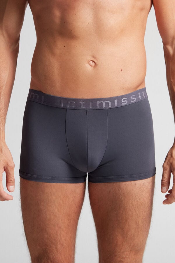 Intimssimi Microfiber Logo Boxer Shorts Grey | USDYB84641