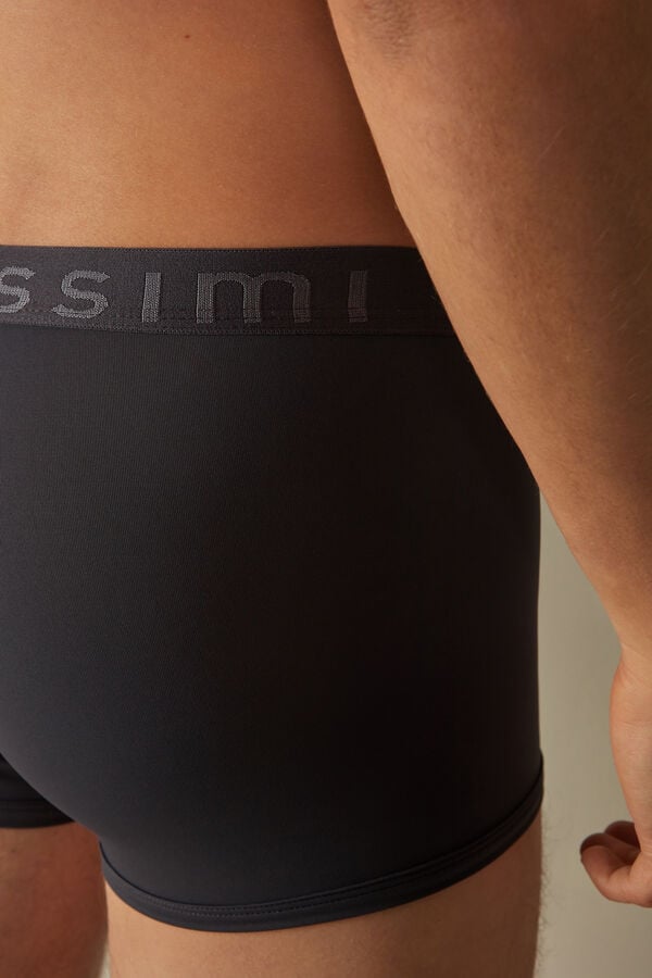 Intimssimi Microfiber Logo Boxer Shorts Grey | USDYB84641