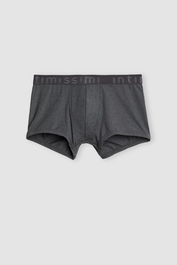 Intimssimi Microfiber Logo Boxer Shorts Dark Grey | USICD96844