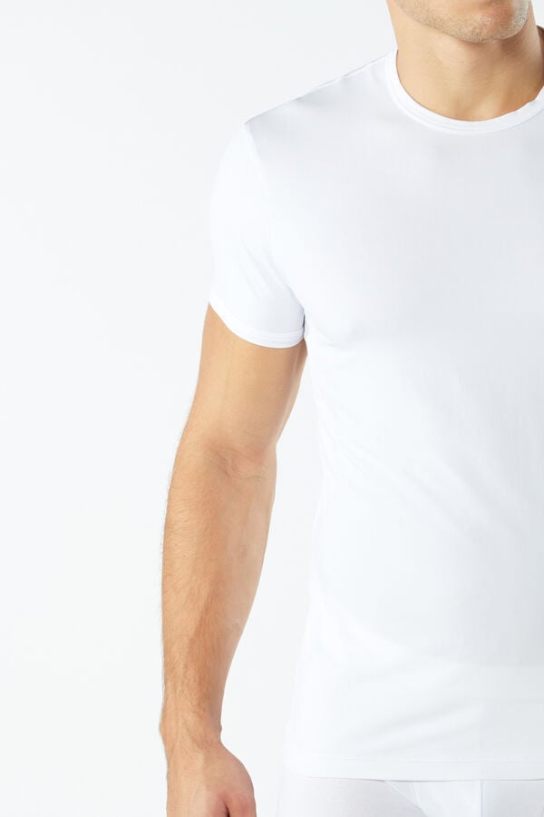 Intimssimi Microfiber T-shirt White | USCVG71572