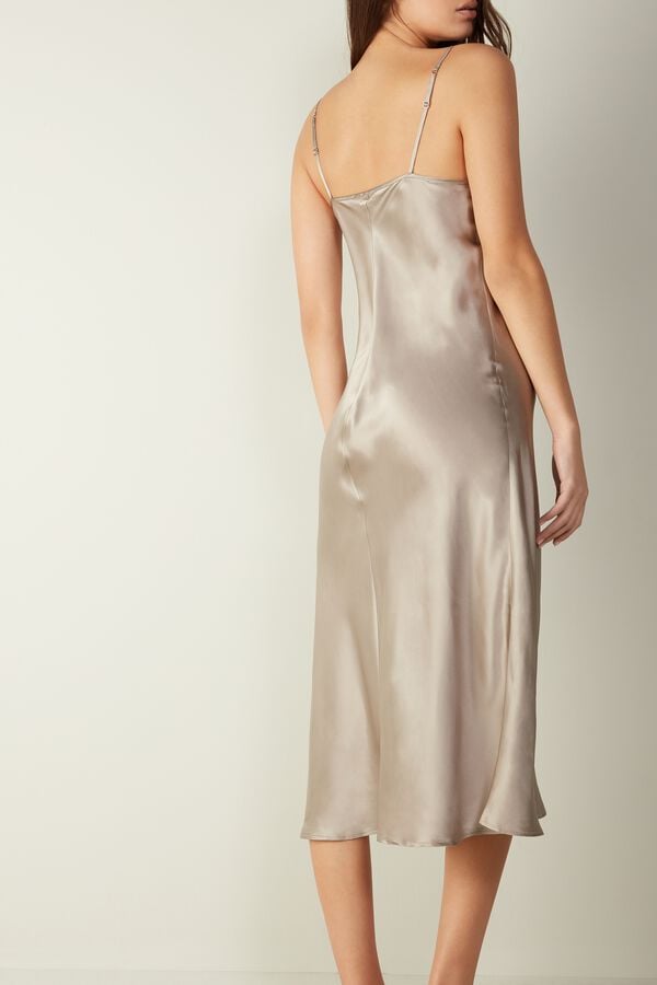 Intimssimi Midi-Length Slip in Silk Natural | SUSNY62612