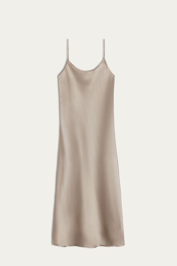 Intimssimi Midi-Length Slip in Silk Natural | SUSNY62612