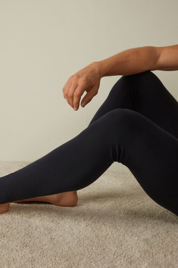 Intimssimi Modal-Cashmere Leggings Blue | USCIF30555