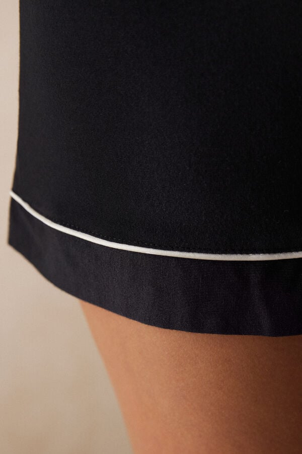 Intimssimi Modal Shorts with Contrast Trim Black | QUSWA52022