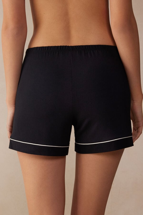 Intimssimi Modal Shorts with Contrast Trim Black | QUSWA52022