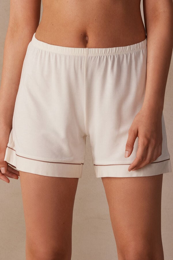 Intimssimi Modal Shorts with Contrast Trim Natural | SUSVO52000