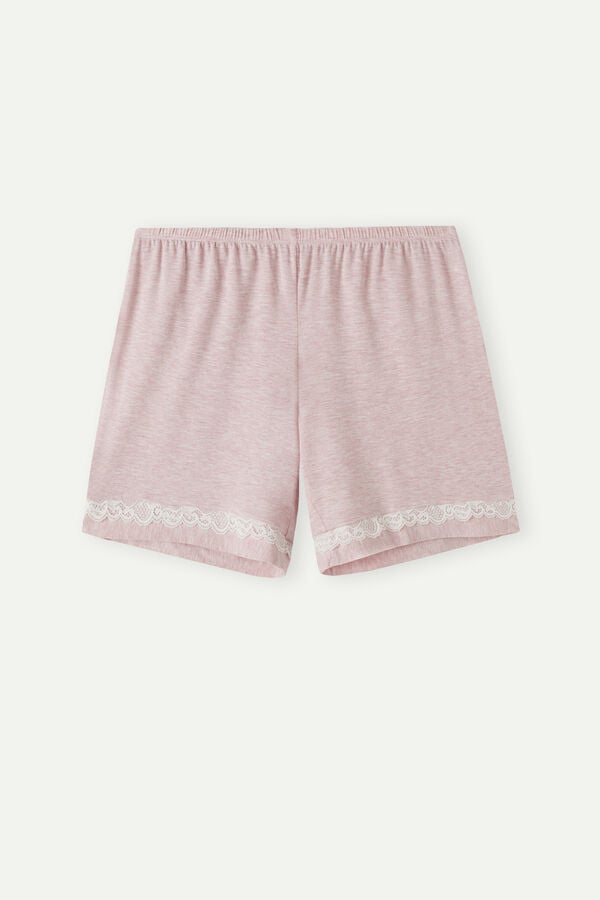 Intimssimi Modal Shorts with Lace Details Pale Pink | USJZR22073