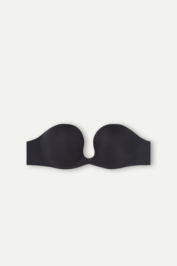 Intimssimi Monica Bandeau Bra in Ultralight Microfiber Black | GUSEC45267