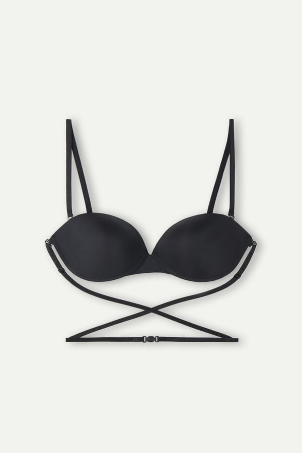 Intimssimi Multi-functional Anna Balconette Bra in Ultralight Microfiber Black | USICD69734