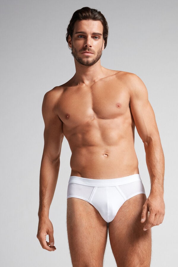 Intimssimi Natural Fresh Supima® Cotton Briefs White | BUSSD89756