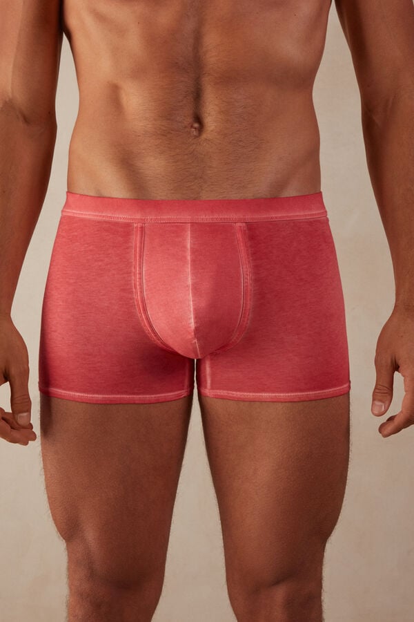 Intimssimi Natural Fresh Supima® Cotton Boxers Red | DUSKV88481