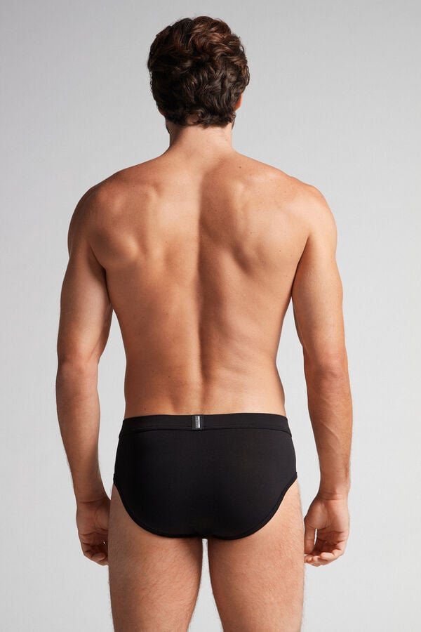 Intimssimi Natural Fresh Supima® Cotton Briefs Black | EUSHC70830