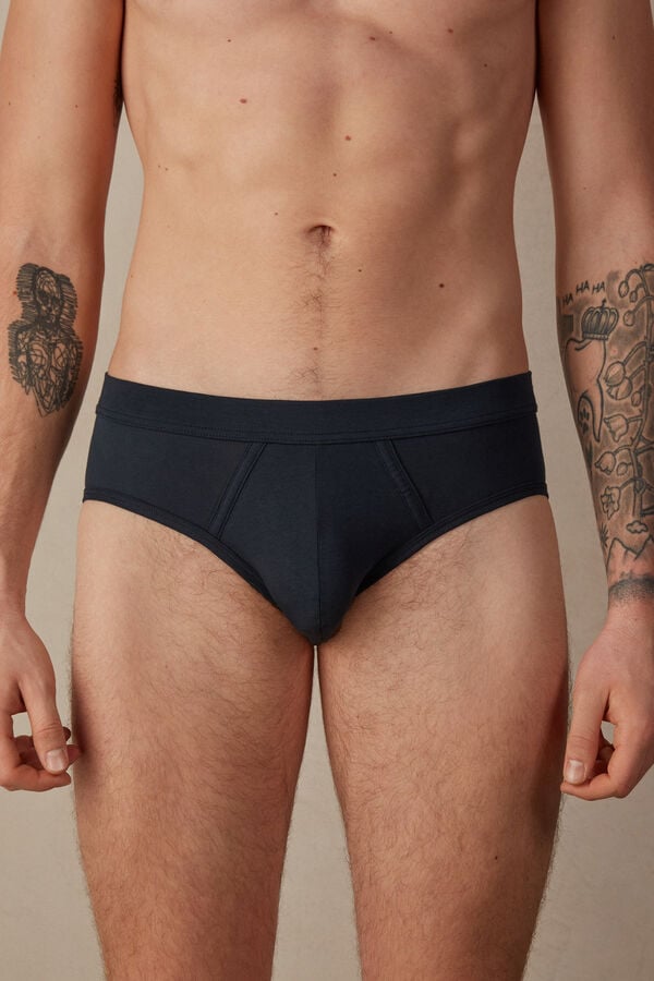 Intimssimi Natural Fresh Supima® Cotton Briefs Blue | FUSHY52942