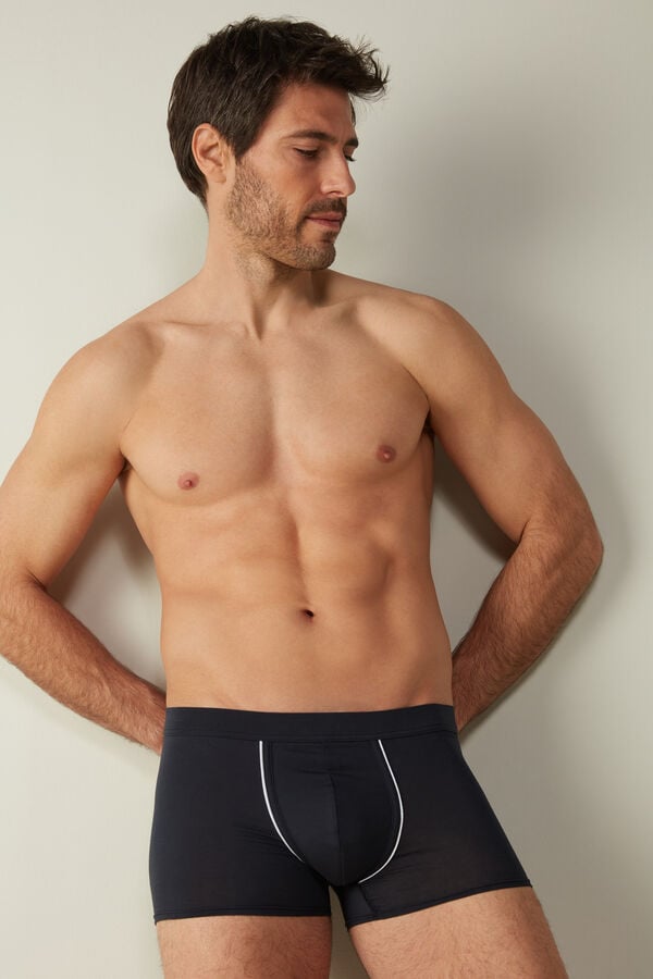 Intimssimi Natural Fresh Supima® Cotton Boxers Blue | QUSUV77979