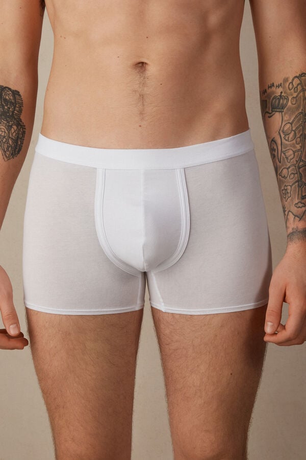 Intimssimi Natural Fresh Supima® Cotton Boxers White | TUSPQ89003