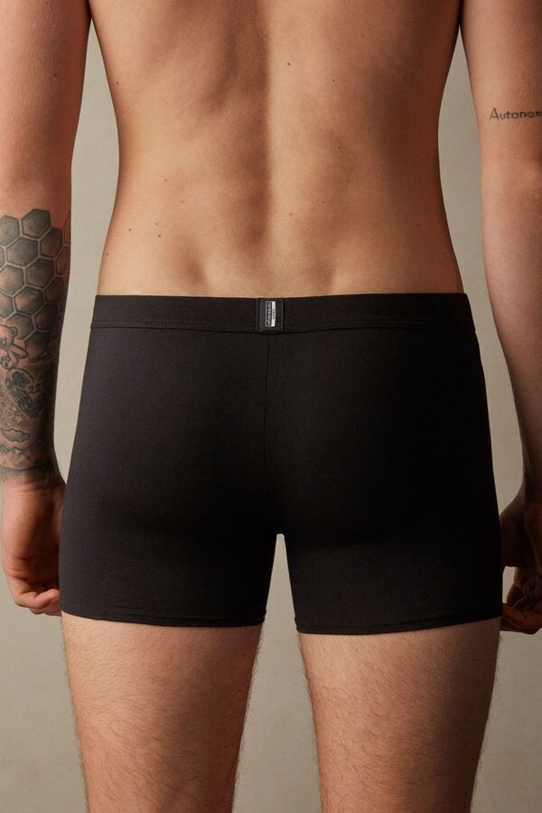 Intimssimi Natural Fresh Supima® Cotton Boxers Black | USEGJ14355