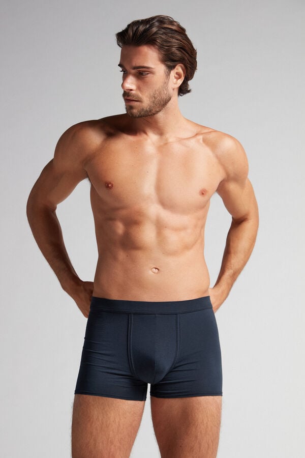 Intimssimi Natural Fresh Supima® Cotton Boxers Blue | USIIZ52684