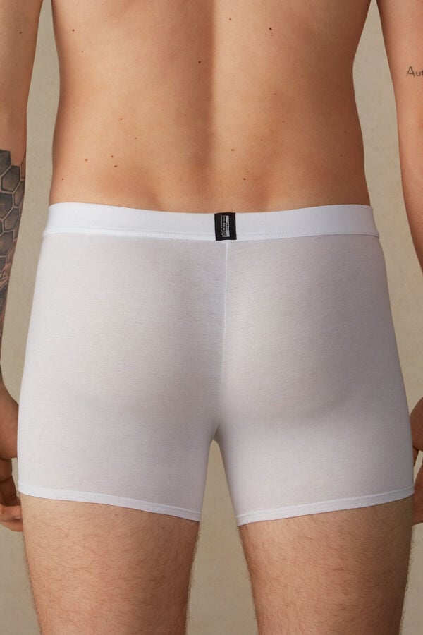 Intimssimi Natural Fresh Supima® Cotton Boxers White | USQAV78894