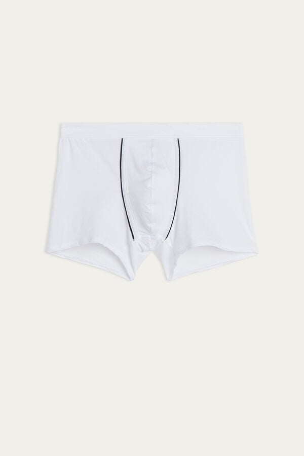 Intimssimi Natural Fresh Supima® Cotton Boxers White | USQAV78894