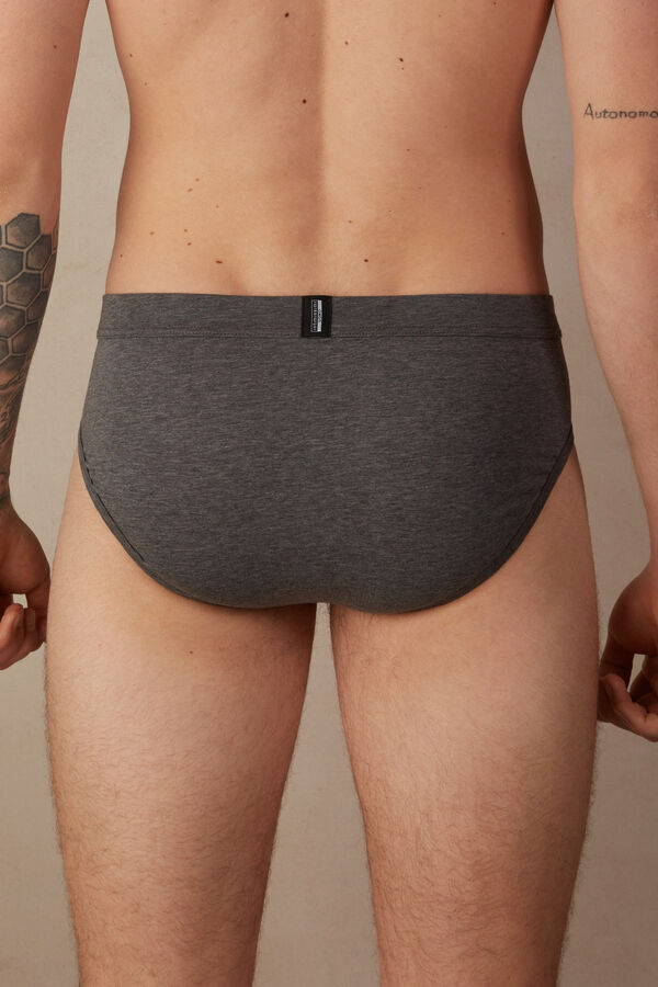 Intimssimi Natural Fresh Supima® Cotton Briefs Dark Grey | USQAV85694