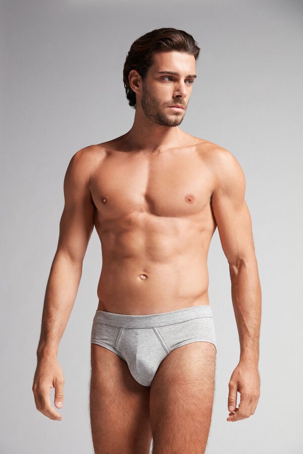 Intimssimi Natural Fresh Supima® Cotton Briefs Grey | USXBR44530