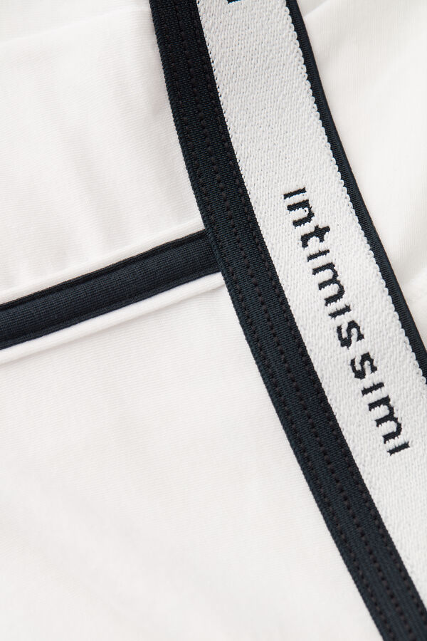 Intimssimi Natural Fresh Supima® Cotton Boxers with Logo White | USXBR68190