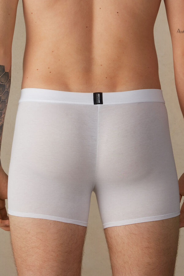 Intimssimi Natural Fresh Supima® Cotton Boxers White | YUSVQ76830