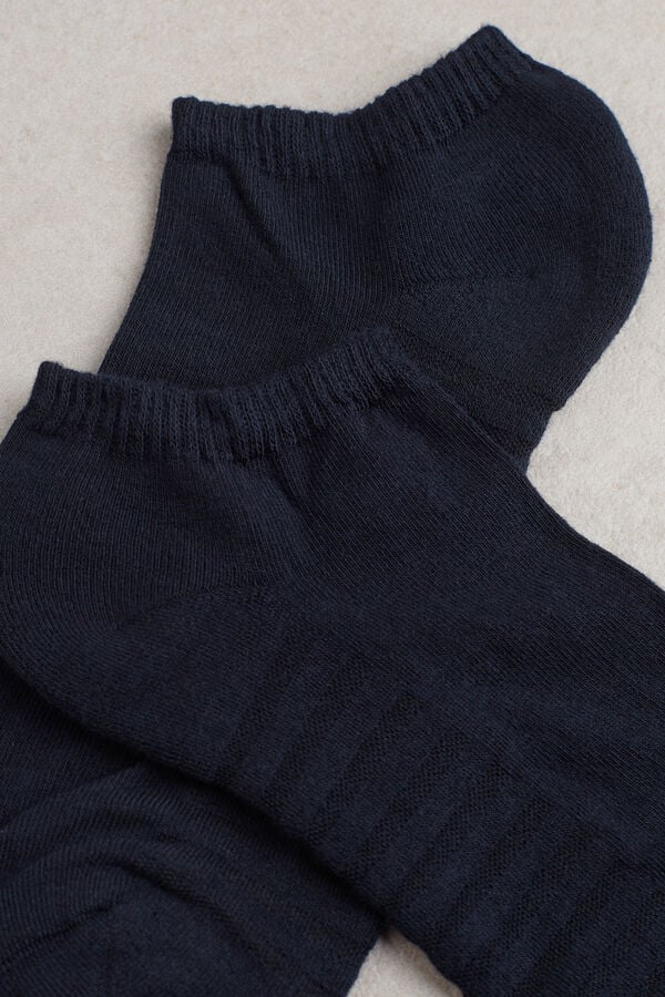 Intimssimi No-show Socks in Terrycloth Blue | GUSEC52806