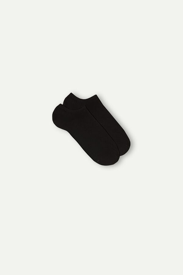 Intimssimi No-show Socks in Terrycloth Black | USEAH37448