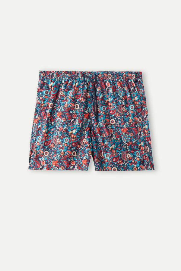 Intimssimi Orange Paisley Print Swim Trunks Multicolor | AUSWC87123