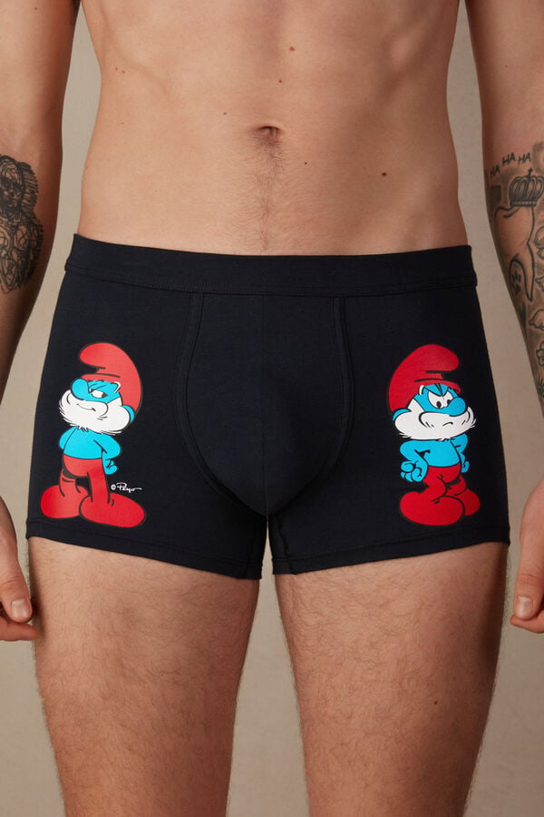 Intimssimi Papa Smurf Boxers in Stretch Supima® Cotton Blue | MUSHR28549