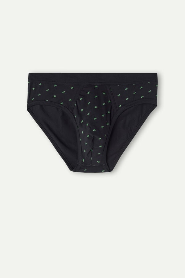 Intimssimi Paper Plane Briefs in Stretch Supima® Cotton Black | USCIF54316