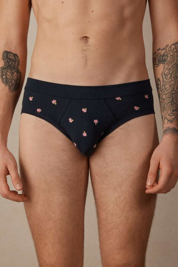 Intimssimi Piggy Bank Briefs in Stretch Supima® Cotton Blue | BUSSO70451