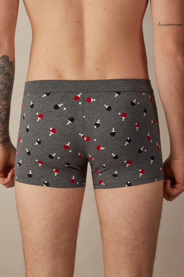 Intimssimi Ping Pong Boxers in Stretch Supima® Cotton Grey | MUSFT75729