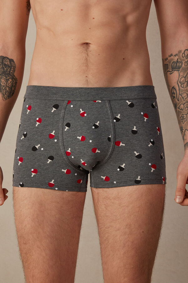 Intimssimi Ping Pong Boxers in Stretch Supima® Cotton Grey | MUSFT75729