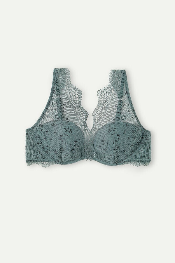 Intimssimi Prairie Bouquet Giorgia Balconette Bra Green | GUSEC58529