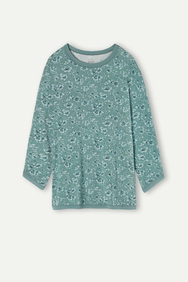 Intimssimi Prairie Bouquet Long Sleeve Top Green | UUSTG61657