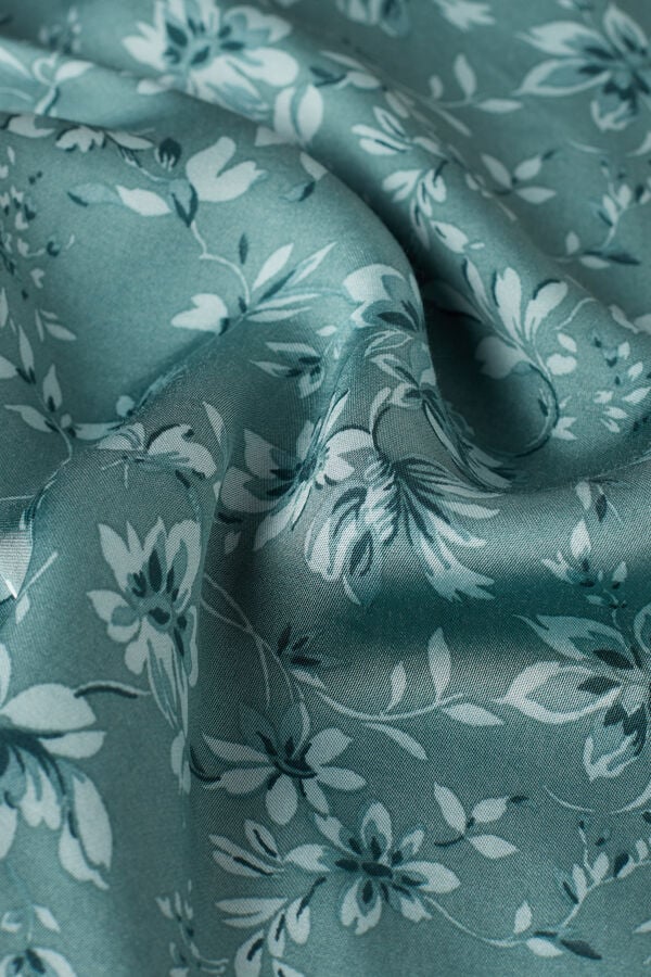 Intimssimi Prairie Bouquet Satin Viscose Top Green | USXMI19041