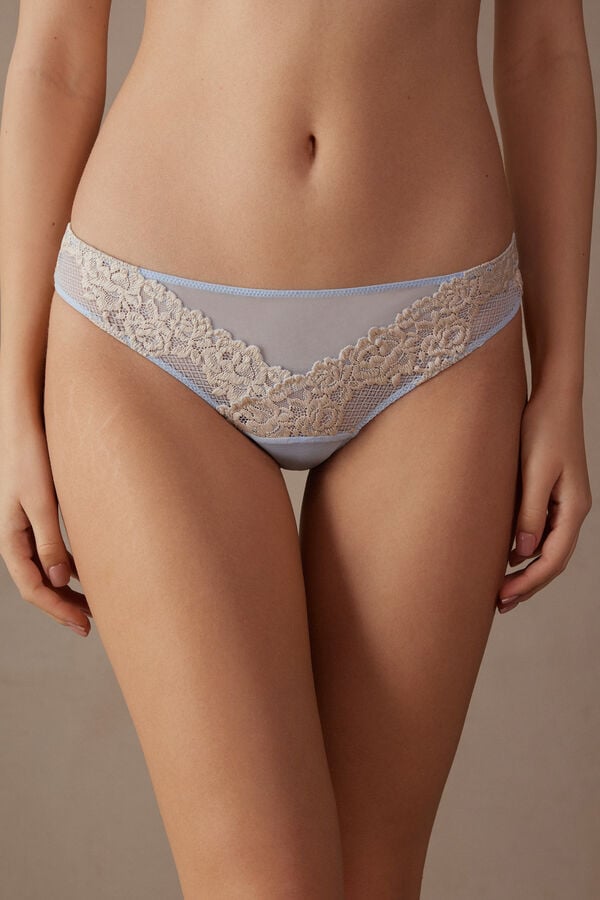 Intimssimi Pretty Flowers Brazilian Light Blue | GUSEC79398